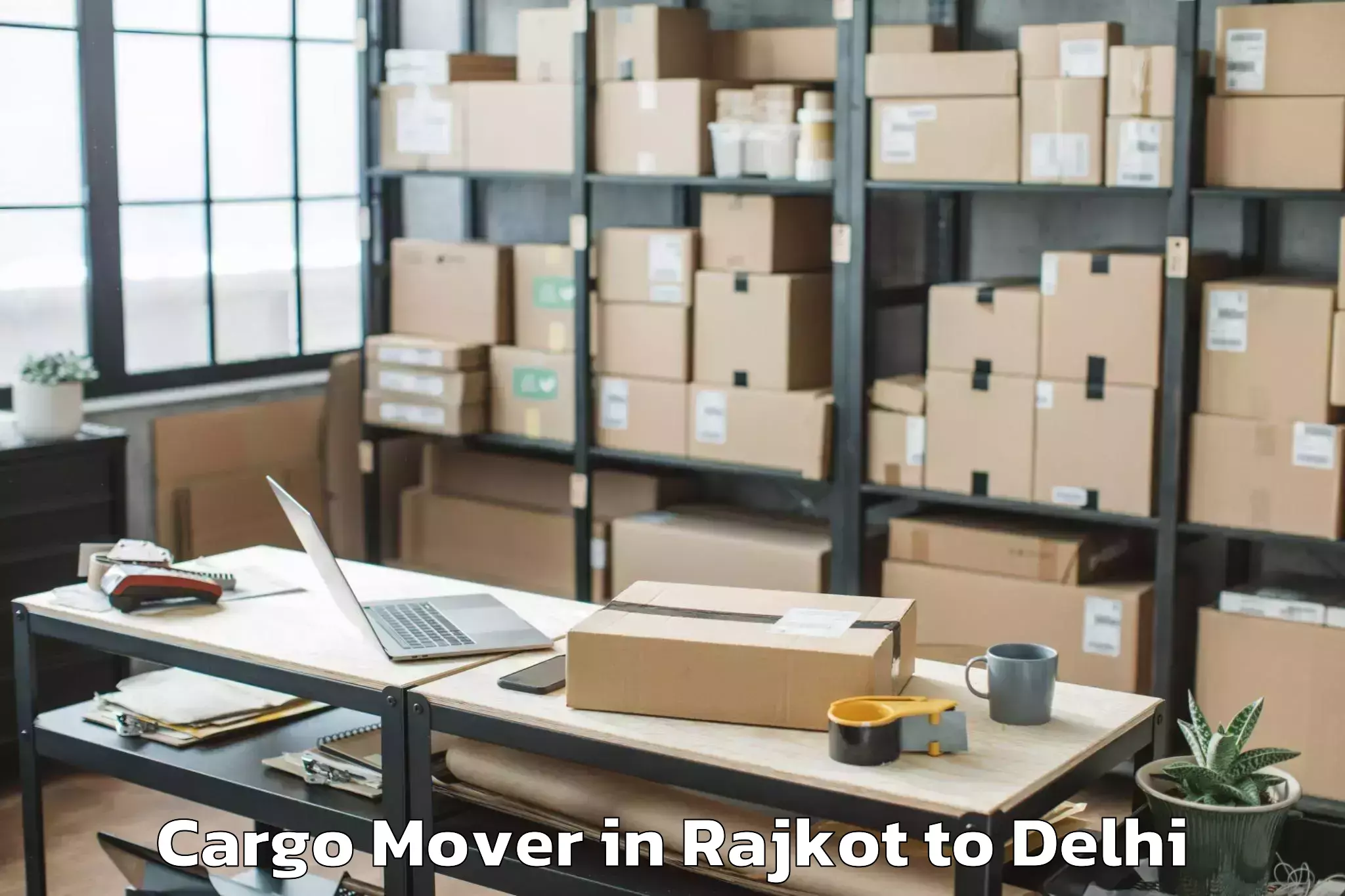 Get Rajkot to Flatted Factory Complex Okhla Cargo Mover